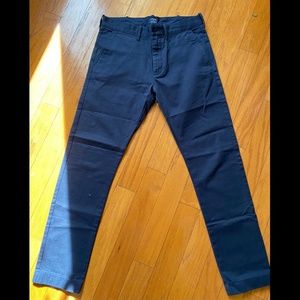 J Crew Men's The Driggs Navy Slim Fit Chinos 31x30